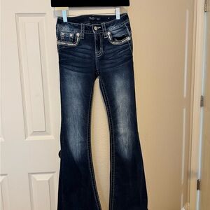 Miss Me Blue Flare Wide Leg Jeans